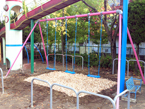 ウッドチップ施工例　幼稚園・園庭